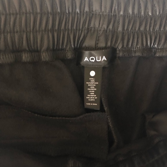 Aqua by Bloomingdales faux leather joggers - Picture 6 of 10
